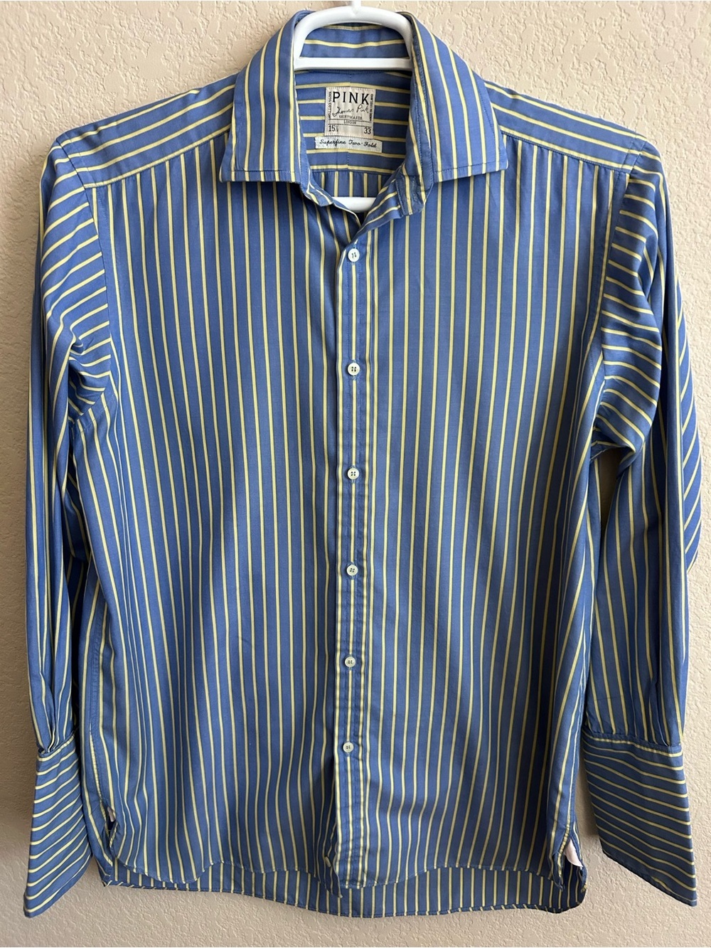Pink Thomas Pink Striped Long Sleeve Button Down Shirt